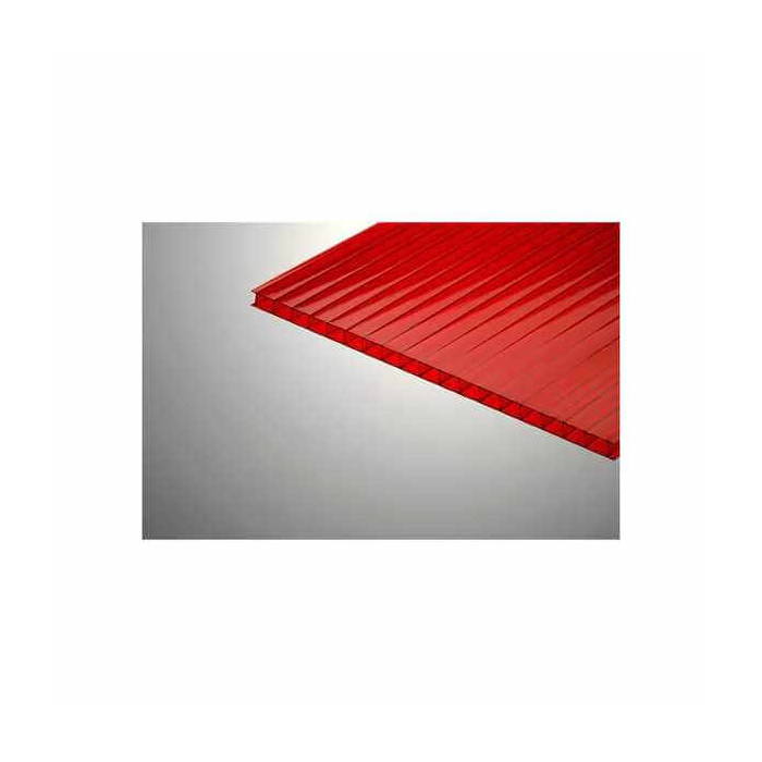 Сотовый поликарбонат 10 мм ПОЛИГАЛЬ ПРАКТИЧНЫЙ красный 2100х12000 мм